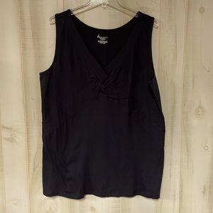 NWT Lane Bryant Active Black Cross Front Tank Sz 18/20 Knotted Twist
